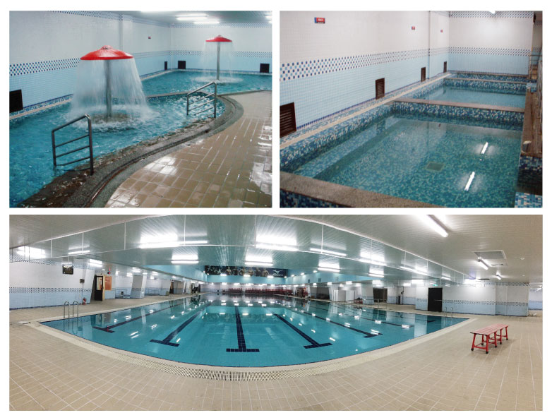 兒童池、男女熱水池、50米溫水游泳池環境圖
